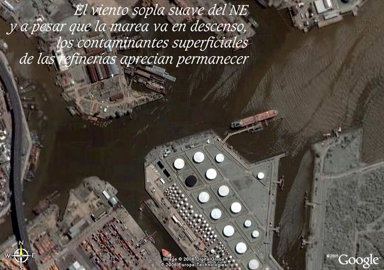 demonios del Dock Sud taponando el Riachuelo