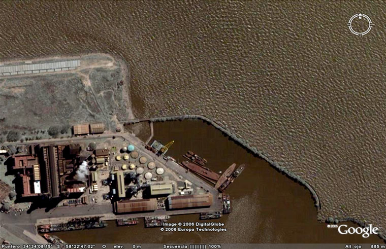 tapon de salida de las darsenas