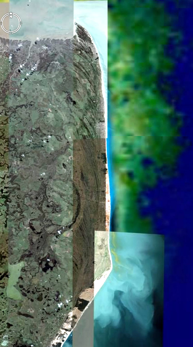 cordones y perfiles de fondos sedimentarios de tributarios que arrancan desde Mar Chiquita a Punta Medanos